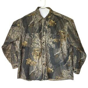 Five Brother Size 2XL Woodland Camo Chamois Hunting Flannel Shirt Long Sleeves